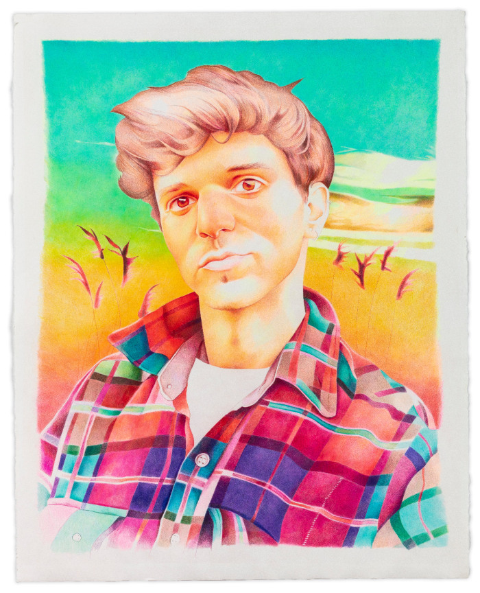 Arcadia, 2022, Color pencil on paper, 48 x 38 3/8 inches, 121.9 x 97.5 cm, MMG#33659