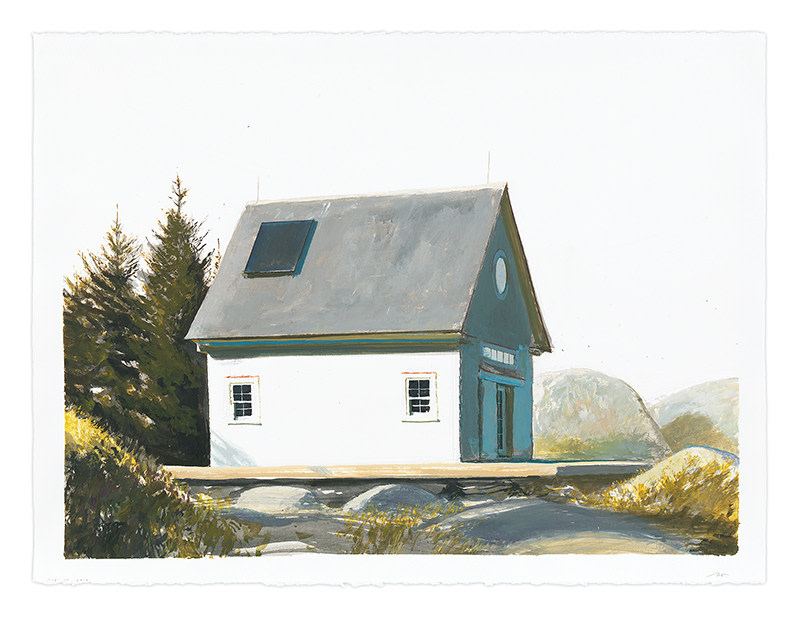 Island Studio/Quiet Afternoon, 2016, Gouache on paper, 22 1/2 x 30 inches, 57.2 x 76.2 cm, MMG#29102