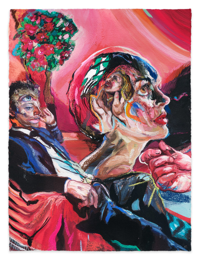 Raven I, 2022, Gouache and chalk pastel on paper, 30 x 22 inches, 76.2 x 55.9 cm,&nbsp;MMG#35406