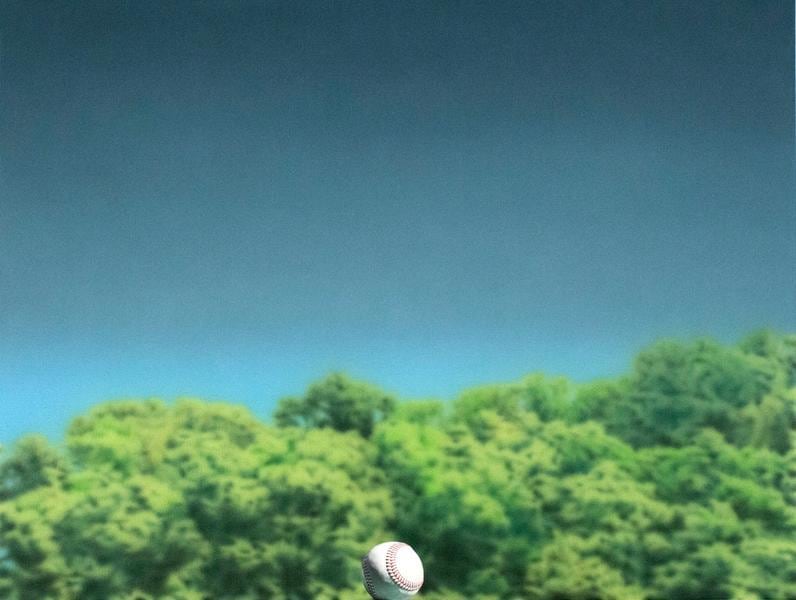 Baseball with Chance of Rain, 2015, Acrylic on canvas, 30 x 40 inches, 76.2 x 101.6 cm, A/Y#22680