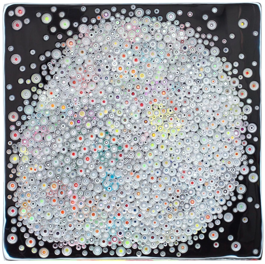 Markus Linnenbrink, GRAVITYREARRANGING, 2014, Epoxy resin and pigments on wood, 48 x 48 inches, 121.9 x 121.9 cm, A/Y#21865