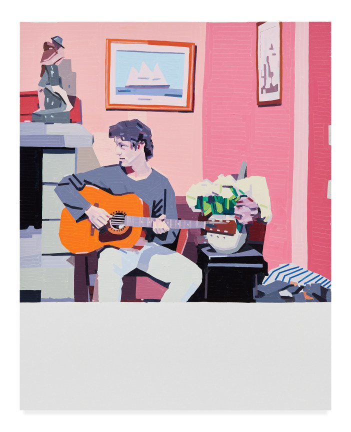 Guy Yanai,&nbsp;Gaspard At Solene&#039;s Uncle, 2020,&nbsp;Oil on linen,&nbsp;59 x 47 1/4 inches,&nbsp;150 x 120 cm,&nbsp;MMG#32726