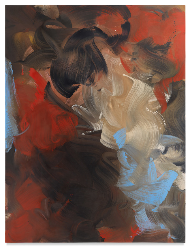 three white leopards, 2018,&nbsp;Oil on canvas,&nbsp;78 3/4 x 59 inches,&nbsp;200 x 150 cm,&nbsp;MMG#30962