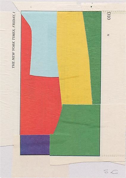 014 (like the wisdom of Smith, 1), 2012-13, NYT newsprint collage, 7 x 5 inches, 17.8 x 12.7 cm, A/Y#21077