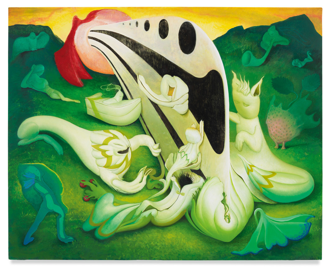 Dawns Early Light, 2019, Enamel on canvas, 40 x 50 inches, 101.6 x 127 cm,&nbsp;MMG#31632