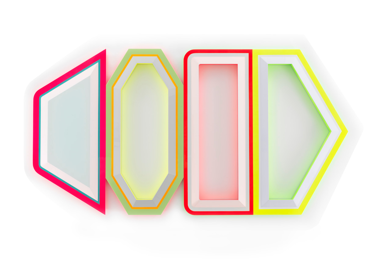 Untitled (Diabetes, pain, insomnia, abortion), 2019,, Urethane paint on wood, 44 x 82 1/4 inches, 111.8 x 208.9 cm, MMG#31566