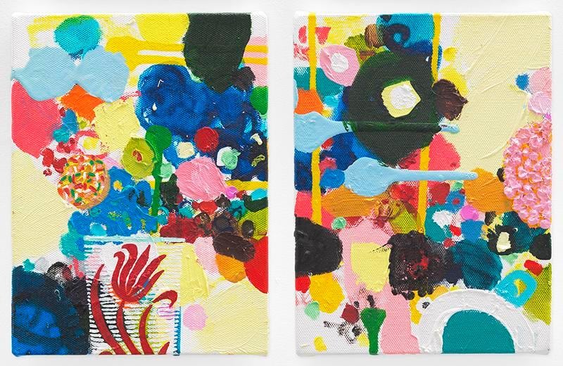 Tulip Glass 2, 2013, Oil on canvas (diptych), 8 x 12 inches, 20.3 x 30.5 cm, AMY#28683