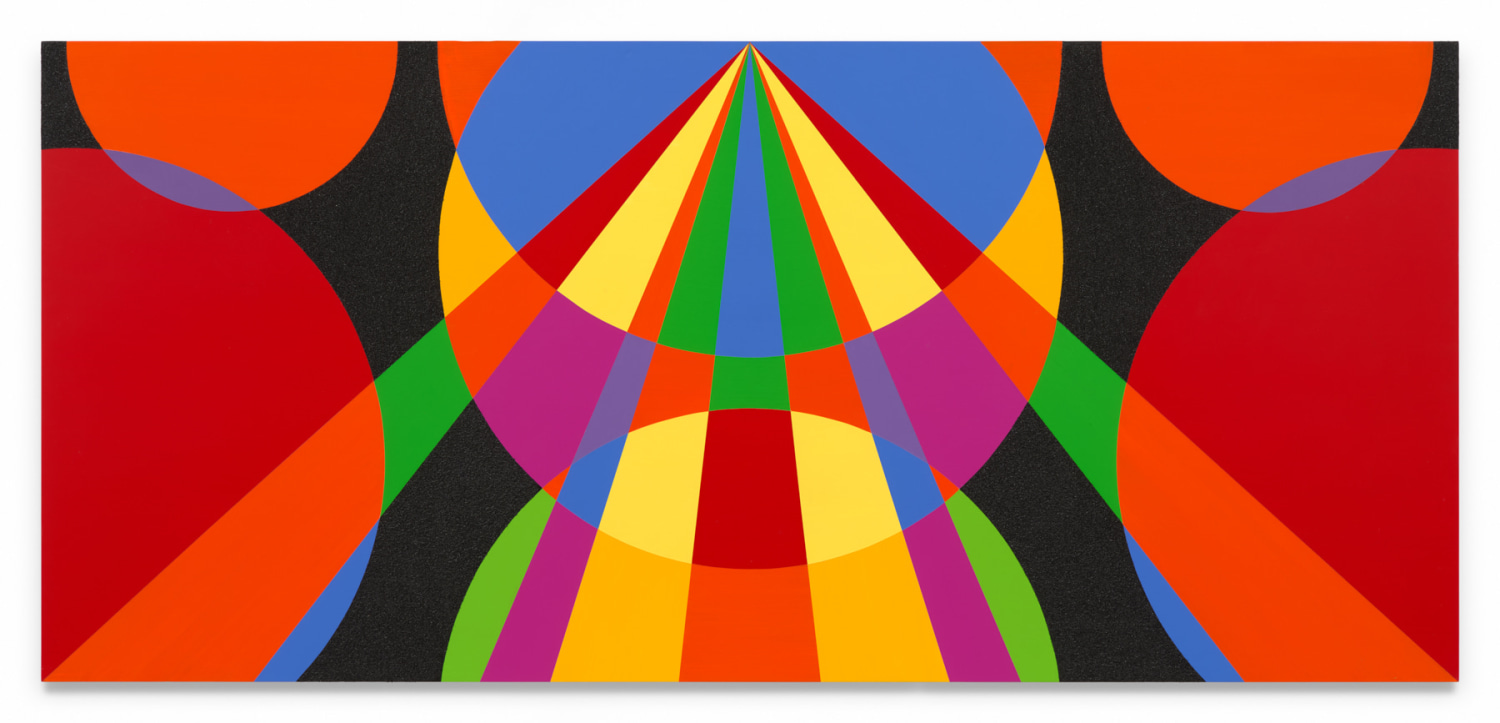 Untitled (Astral Black II), 2024, Acrylic paint and glitter on wood, 36 x 80 inches, 91.4 x 203.2 cm,&nbsp;MMG#36971