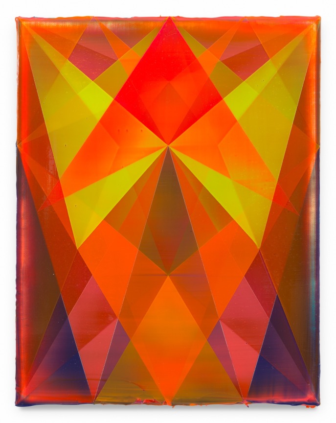 Sender, 2025, Acrylic on linen, 11 7/8 x 9 1/2 inches, 30.2 x 24.1 cm, MMG#37780