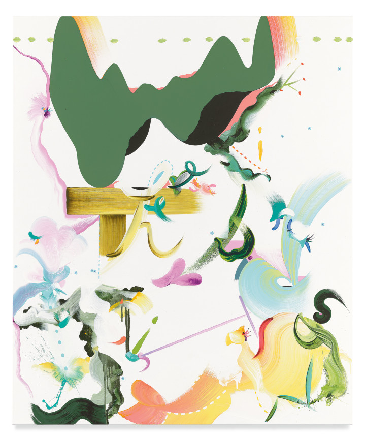 There like a bird it sits and sings, 2022, Oil and acrylic on linen, 60 x 50 inches, 152.4 x 127 cm, MMG#34372