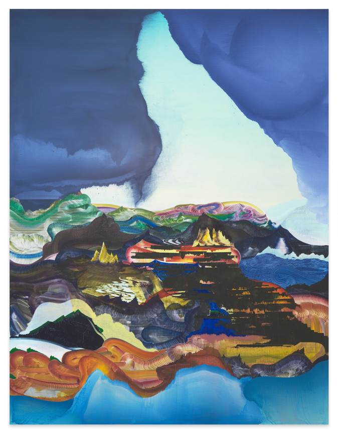 Elliott Green, Heavy Shit in Candy-Land, 2019, Oil on linen, 90 x 70 inches, 228.6 x 177.8 cm, MMG#32958