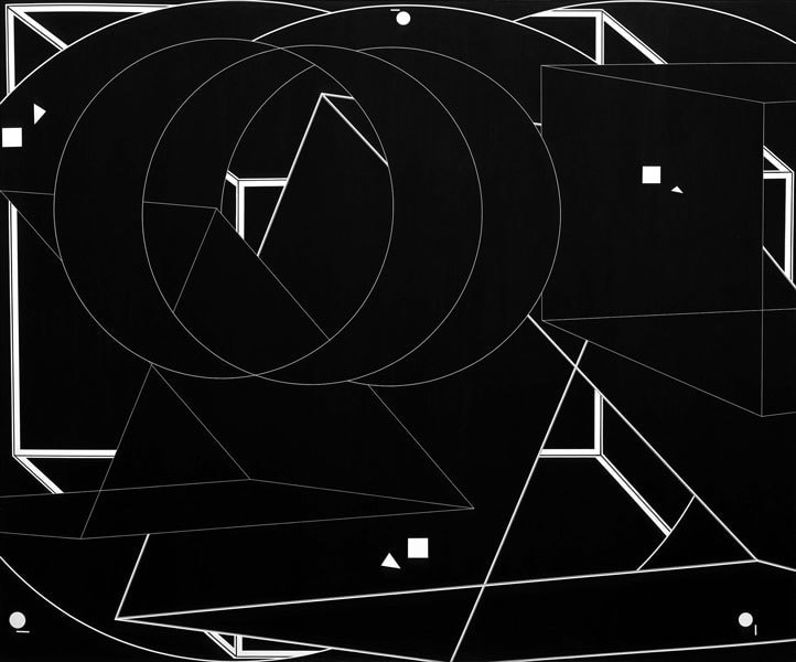 Al Held, Giza Gate III, 1976, Acrylic on canvas, 60 x 72 inches, 152.4 x 182.9 cm, A/Y#15521