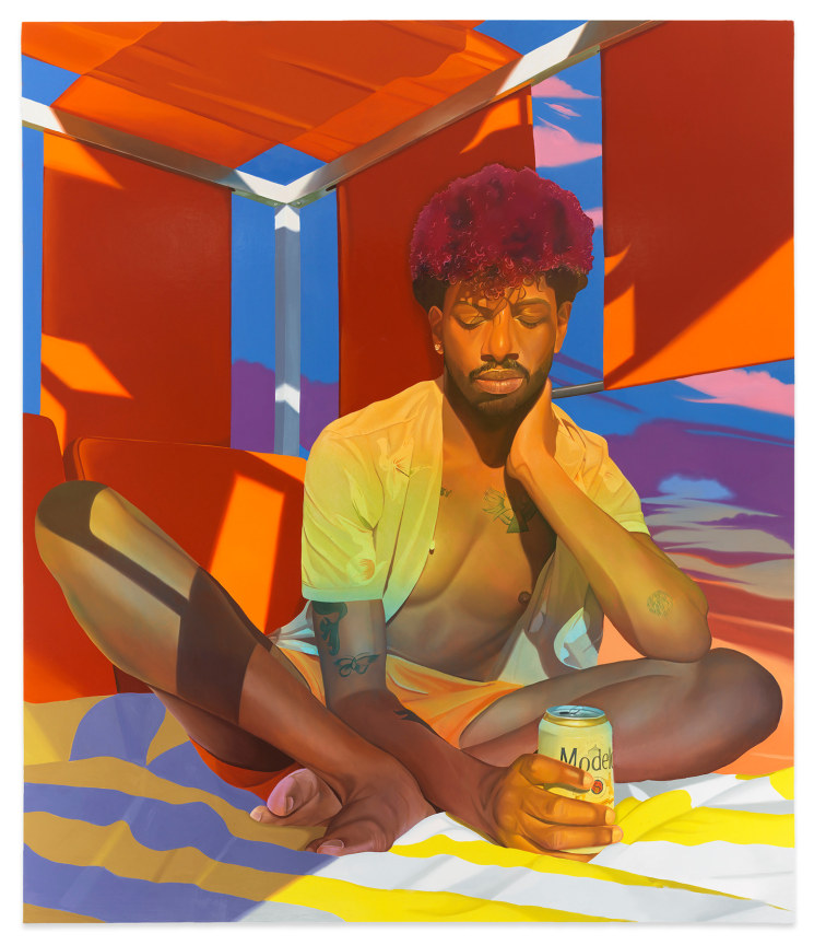 Danny Ferrell, Thirty in Palm Springs, 2020,&nbsp;Oil on canvas,&nbsp;84 x 72 inches,&nbsp;213.4 x 182.9 cm,&nbsp;MMG#32749,&nbsp;Photo courtesy the artist and Marinaro, New York