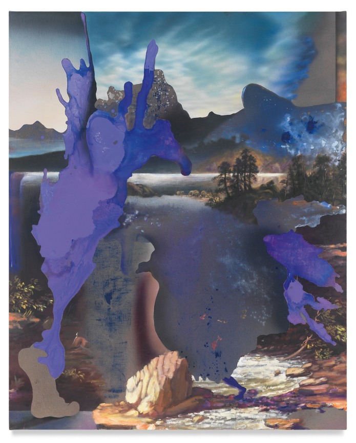 Tended Unintendeds, 2022, Oil and acrylic and charcoal on linen, 52 x 42 inches, 132.1 x 106.7 cm, MMG#34042