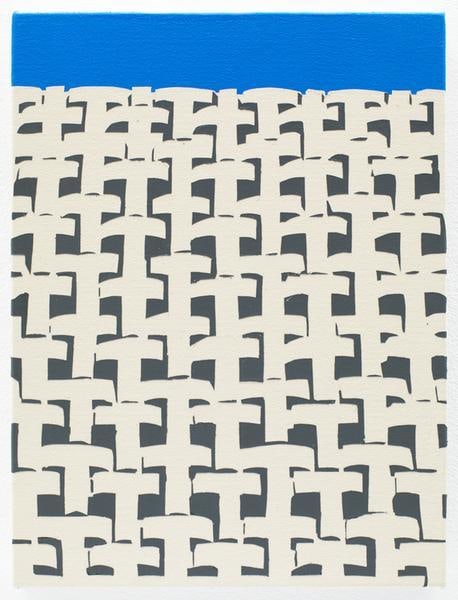 T, 2016, Acrylic on canvas, 12 x 9 inches, 30.5 x 22.9 cm, AMY#28132