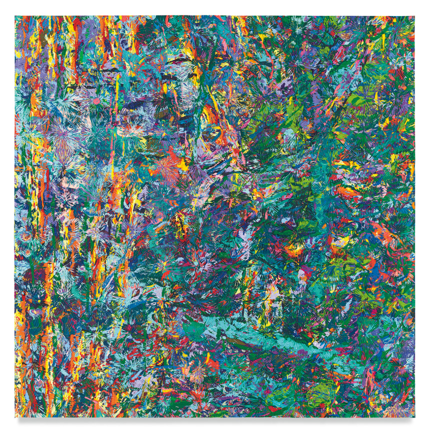 Untitled #1, 2022, Acrylic on panel, 60 x 60 inches,152.4 x 152.4 cm, MMG#34055