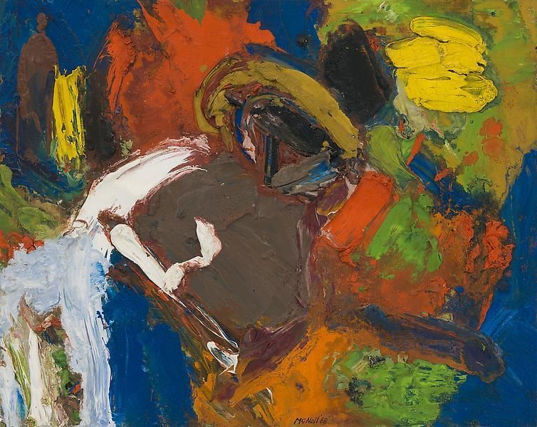 George McNeil, &quot;Landscape Motif,&quot; 1968, Oil on panel, 16 x 20 inches, 33 x 41 cm, A/Y#17723