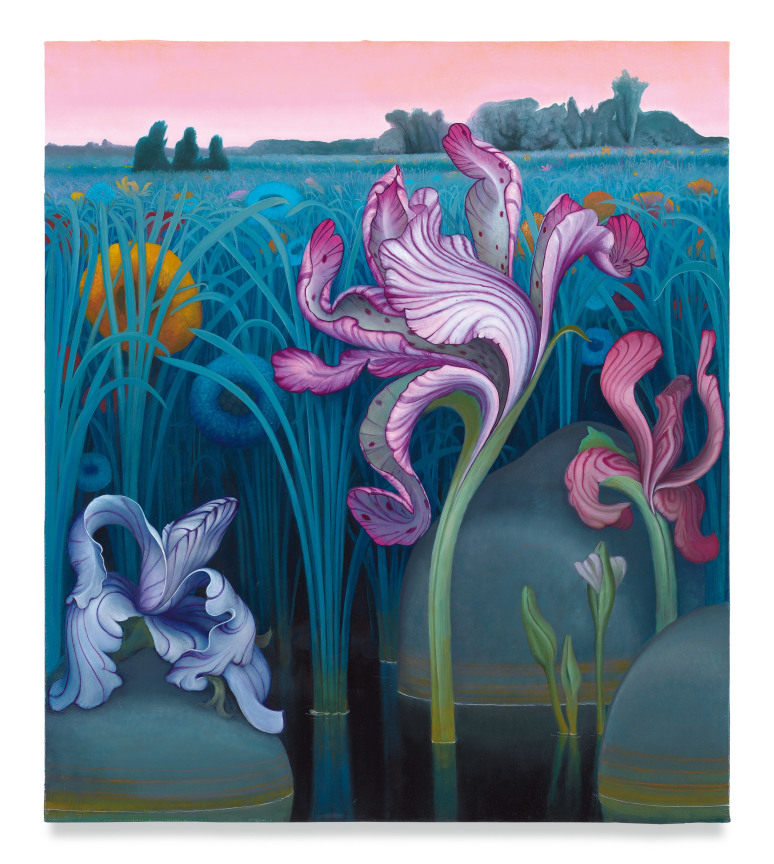 Estuary, 2022, Enamel on canvas, 32 x 28 inches, 81.3 x 71.1 cm, MMG#34121