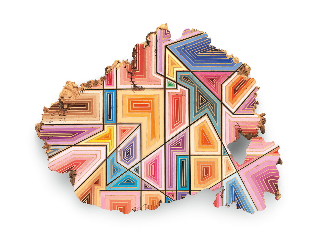 Too Tired to Count the Many Ways to Get Your Groove On, 2018, Acrylic on maple, 23 x 29 x 1 inches, 55.9 x 73.7 x 2.5 cm, MMG#30724