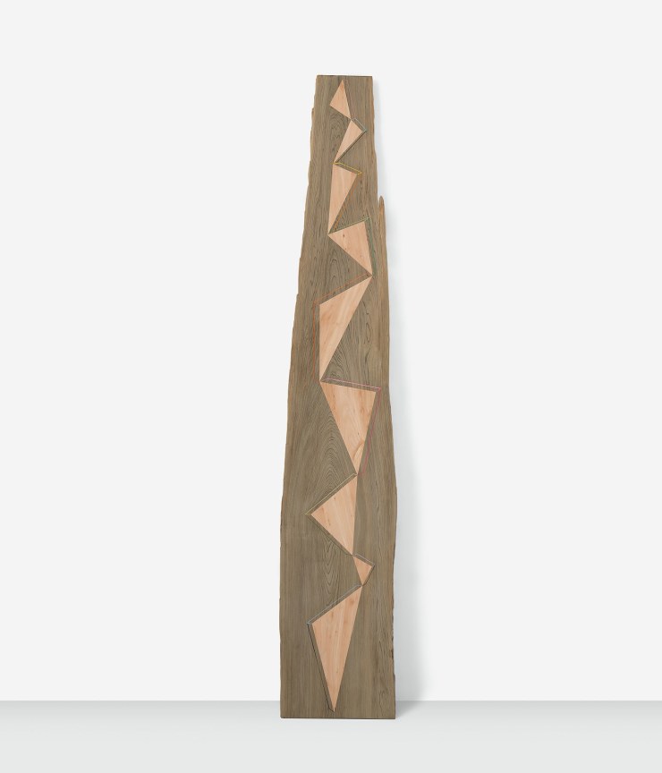 Balancing Act, 2018, Cypress with cherry inlay and acrylic, 103 1/2 x 18 1/2 x 1 1/2 inches, 262.9 x 47 x 3.8 cm, MMG#30713