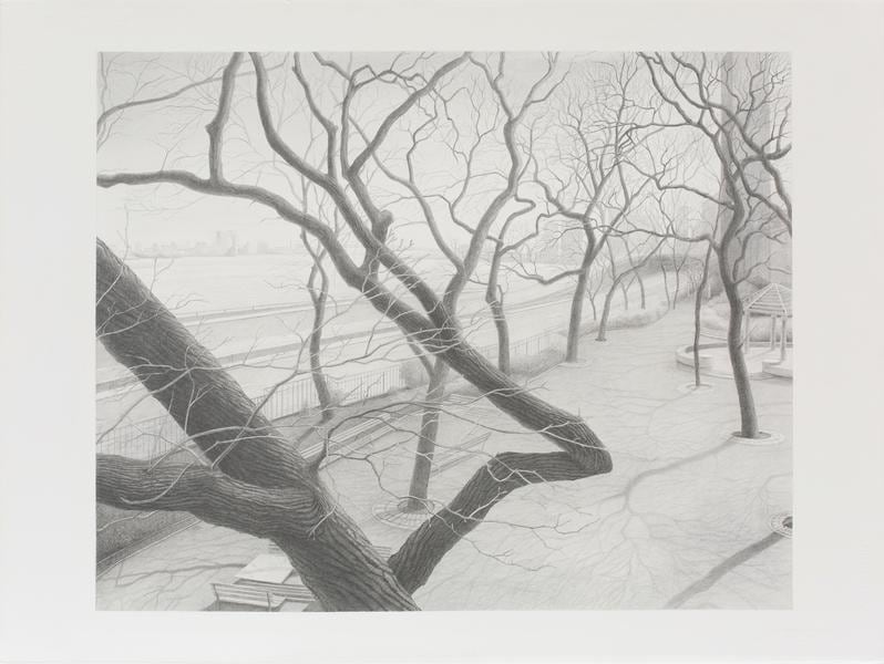 Underpass, 2010, Graphite on paper, 22 1/2 x 30 inches, 57.2 x 76.2 cm, A/Y#21571