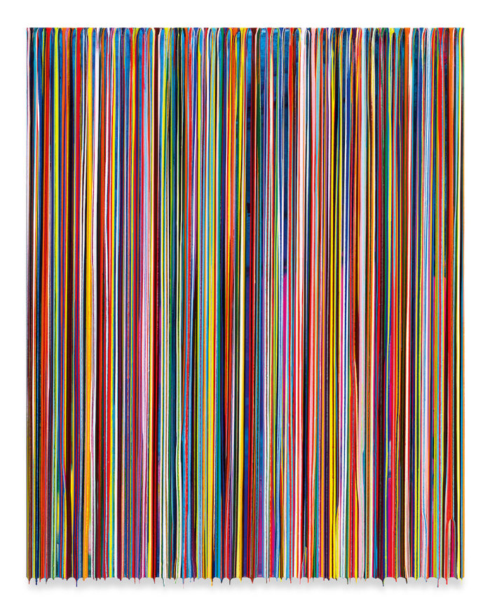 ITHINKIWILLCALLITMORNING, 2023, Epoxy resin and pigments on wood, 60 x 48 inches, 152.4 x 121.9 cm, MMG#35470