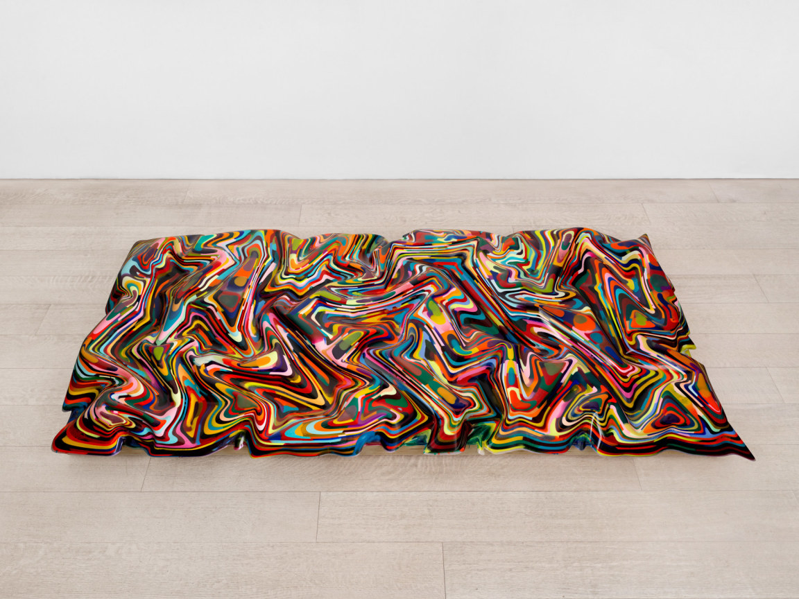 Markus Linnenbrink, ITISADAYSWORKTOLOOKINTOYOUREYES, 2023-24, Epoxy resin and pigments on wood, 6 x 48 x 96 inches, 15.2 x 121.9 x 243.8 cm, MMG#37250