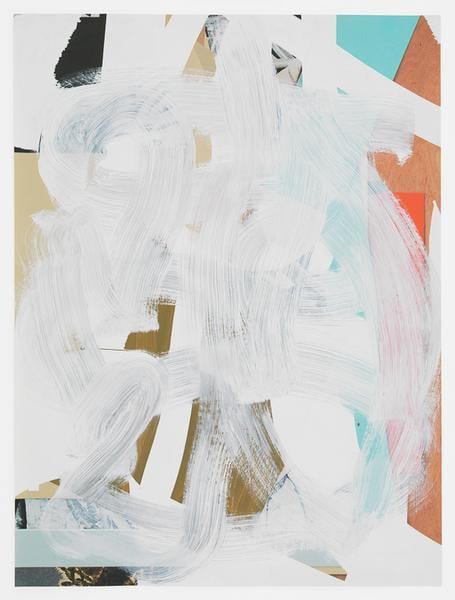 Untitled Composite, 2016, Oil and UV cured ink on paper, 34 x 25 1/2 inches, 86.4 x 64.8 cm, AMY#28537