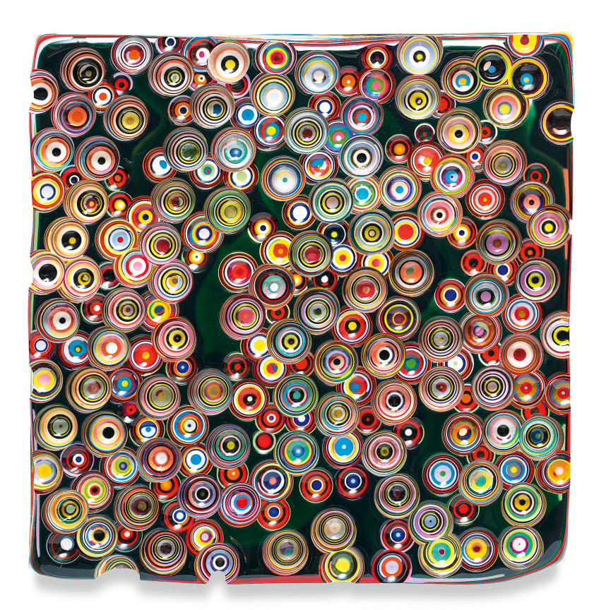 JUSTINCASEHARDCOREGUTS, 2018,&nbsp;Epoxy resin and pigments on wood,&nbsp;24 x 24 inches,&nbsp;61 x 61 cm,&nbsp;MMG#30513