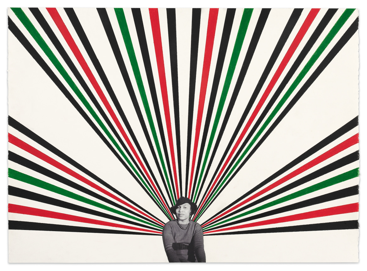 Zora #2, 2020, Color pencil and photograph collage on paper, 22 1/8 x 30 3/8 inches, 56.2 x 77.2 cm,&nbsp;MMG#32528