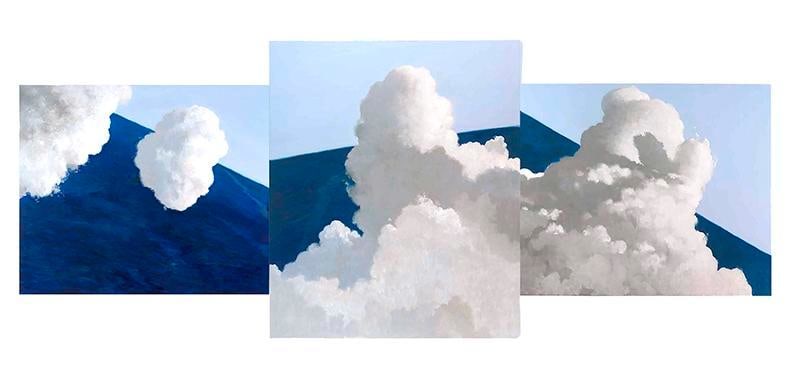 Guanahacabibes, 2015, Oil on canvas (triptych), 60 x 72 inches (left and right panels), 72 x 60 inches (center panel), 152.4 x 182.8 cm, 182.8 x 152.4 cm, AMY#22508