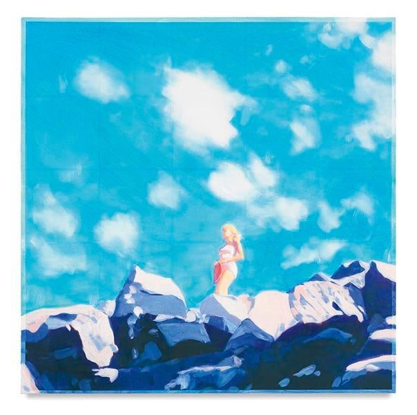 Woman on the Rocks II, 2016, Mixed media oil on canvas, 35 x 35 inches, 88.9 x 88.9 cm, AMY#28903