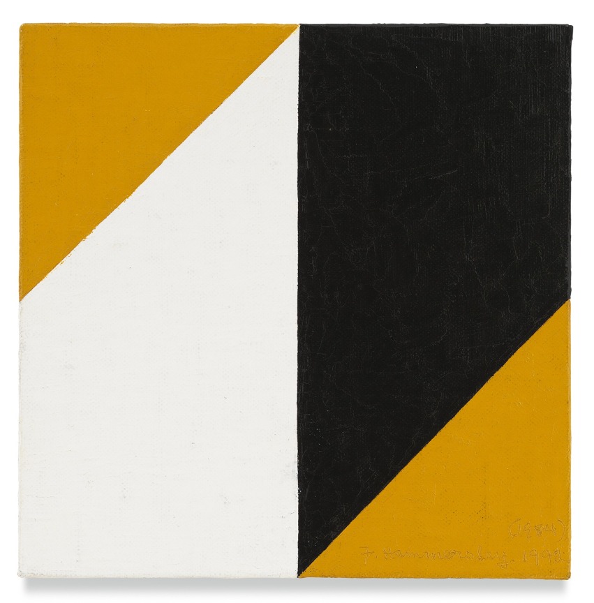 Frederick Hammersley, Flex, 1984 - 92,&nbsp;Oil on linen on panel,&nbsp;7 x 7 inches,&nbsp;17.8 x 17.8 cm,&nbsp;MMG#13536