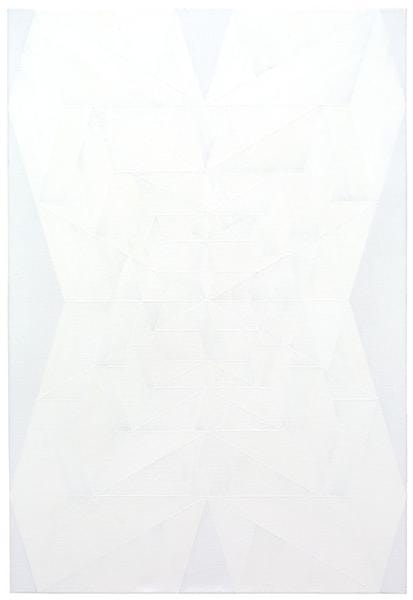 Andrew Kuo, Oops (White), 2015, Acrylic on linen, 39 x 27 inches, 99.1 x 68.6 cm, A/Y#22643