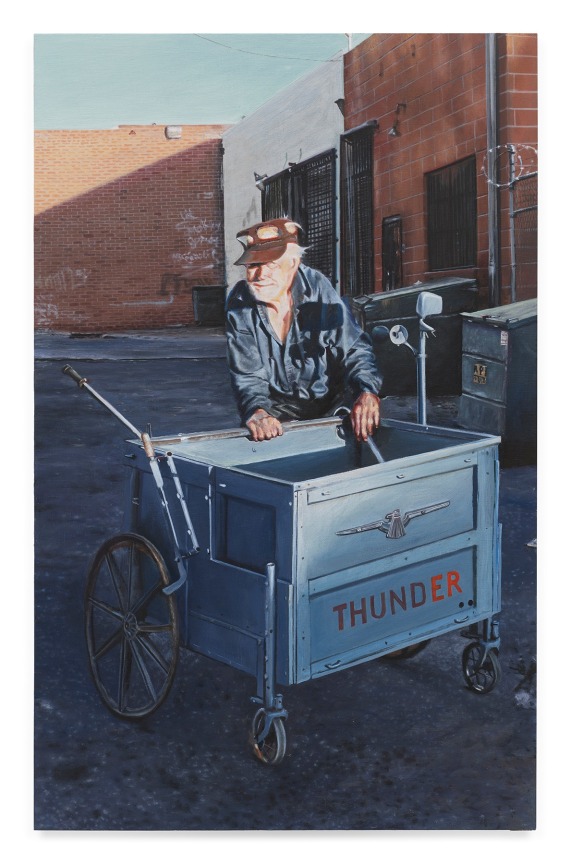 Marshall, 2022, Oil on panel, 14 x 8 7/8 inches, 35.6 x 22.5 cm, 37690