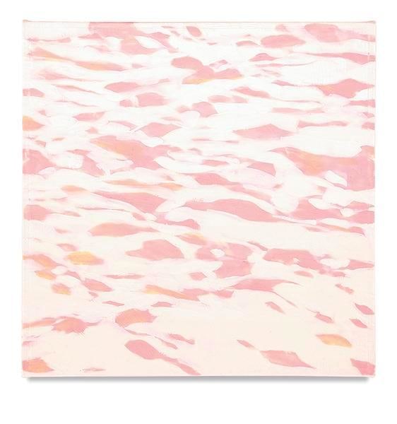 Wave Detail (Pink), 2017, Mixed media oil on canvas, 14 x 14 inches, 35.6 x 35.6 cm, AMY#28913
