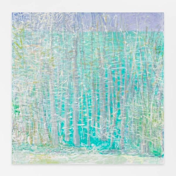 Overall Blue Green, 2014, Oil on canvas, 52 x 52 inches, 132.1 x 132.1 cm, AMY#22141
