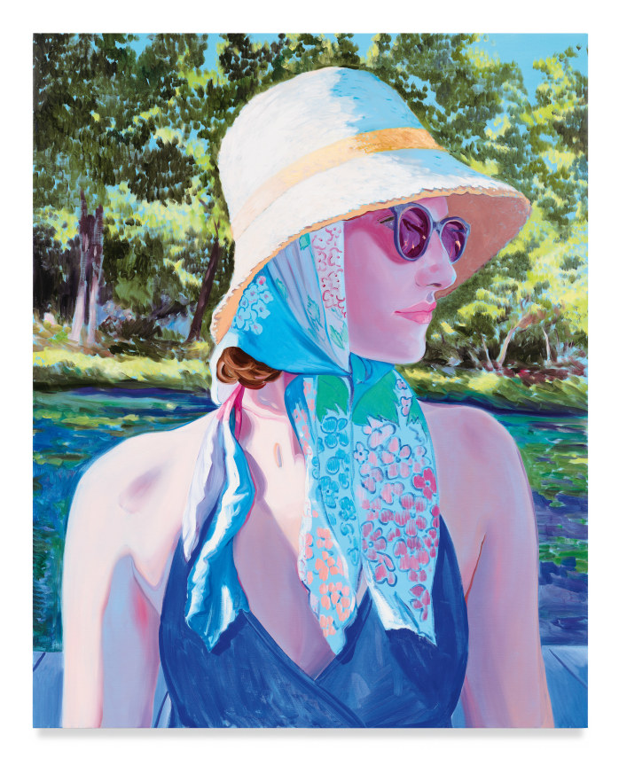 Looking Out at the Lake, 2023, Oil on linen, 80 x 64 inches, 203.2 x 162.6 cm, MMG#35494