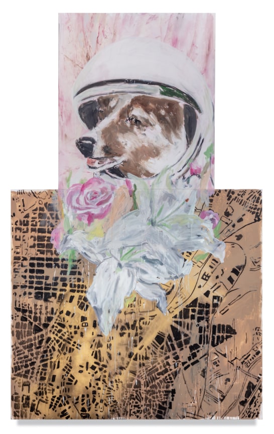 The Ice-Bound Carriage, 2022, Oil and wax on canvas, 132 x 82 inches, 335.3 x 208.3 cm, MMG#34654