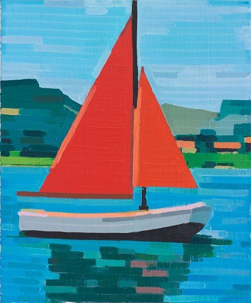 Boat With No Sailors, 2015, Oil on linen, 14 1/4 x 11 3/4 inches, 36 x 30 cm, A/Y#22630