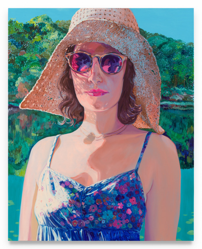 Waiting by the Lake, 2024, Oil on canvas, 84 x 60 inches, 213.4 x 152.4 cm, MMG#37229