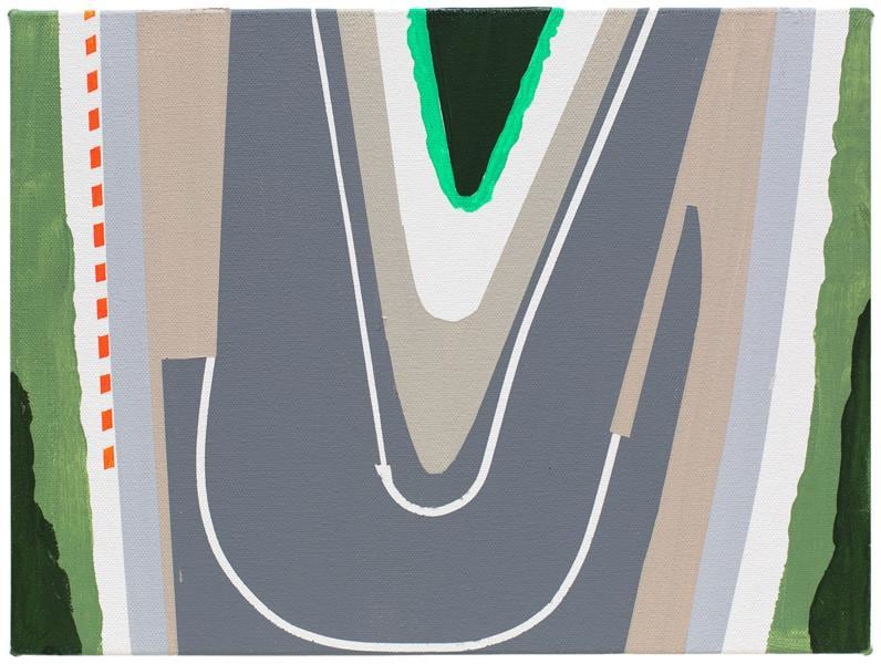 Over Track, 2014, Acrylic on canvas, 12 x 9 inches, 30.5 x 22.9 cm, A/Y#21956