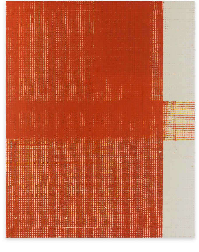 Aggregate 10 (burnt arrangement), 2023, Oil and acrylic on canvas over panel, 60 x 48 inches, 152.4 x 121.9 cm,&nbsp;MMG#35020