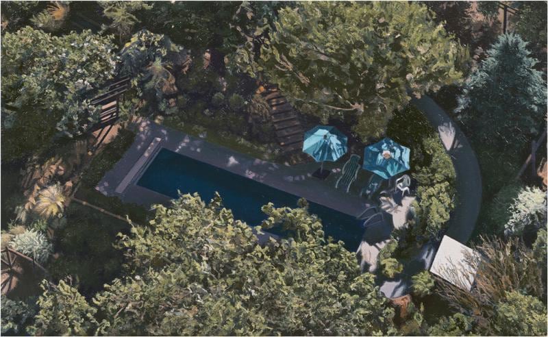 Pool, 2011, Oil on polyester, 5 1/2 x 9 inches, 14 x 22.9 cm, A/Y#21471