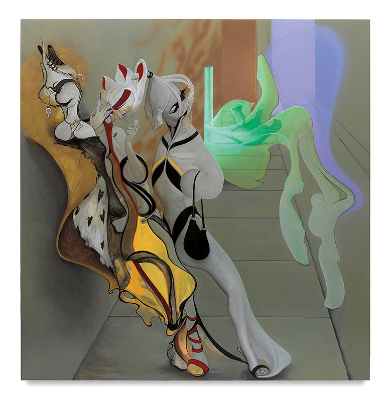 Girls Night Out, 2017,&nbsp;Enamel on canvas,&nbsp;60 x 58 inches,&nbsp;152.4 x 147.3 cm,&nbsp;MMG#29631