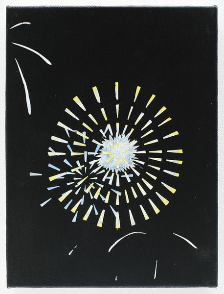Niigata Fireworks, 2015, Acrylic on canvas, 12 x 9 inches, 30.5 x 22.9 cm, AMY#28128