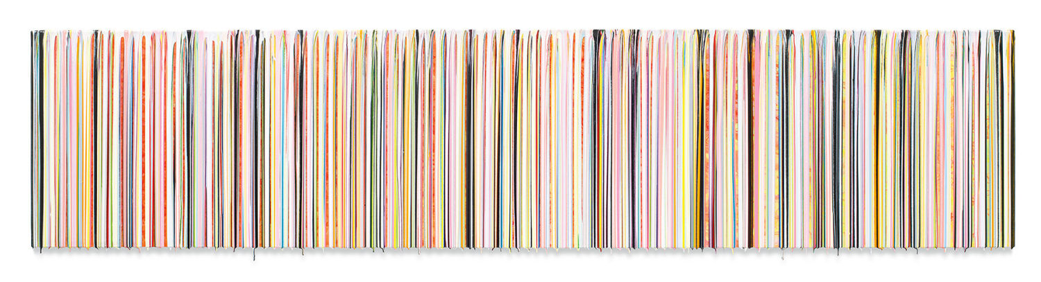 YOUDONTQUITYESTERDAYTODAYANDTOMORROW, 2017,&nbsp;Epoxy resin and pigments on wood,&nbsp;24 x 108 inches,&nbsp;61 x 243.8 cm,&nbsp;MMG#29644