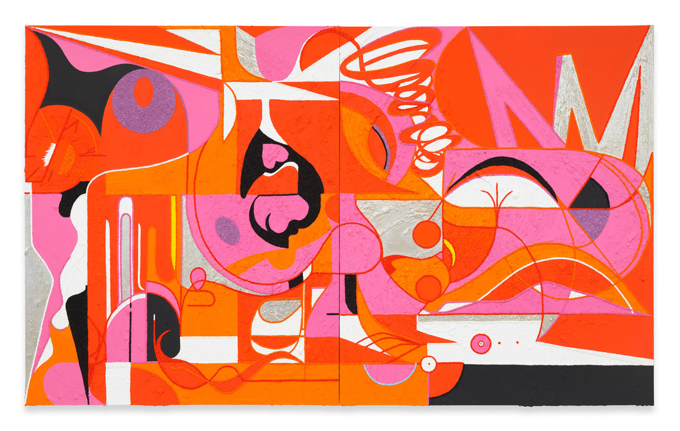 Venus (Map), 2024-2025, Oil and marble dust on linen, 72 x 120 inches, 182.9 x 304.8 cm, MMG#37560