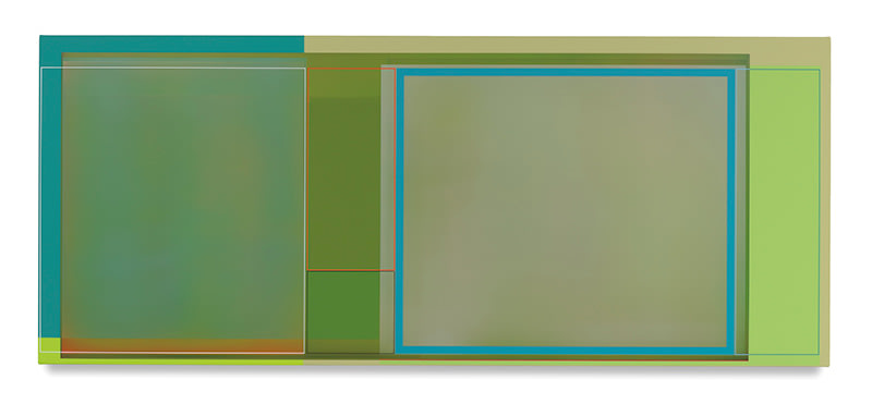 Garden House, 2016, Acrylic on canvas, 30 x 72 inches, 76.2 x 182.9 cm, AMY#28493