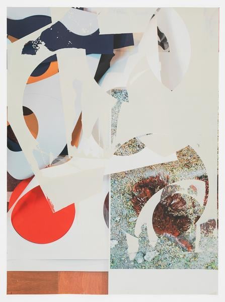 Untitled Composite, 2016, Oil and UV cured ink on paper, 34 x 25 1/2 inches, 86.4 x 64.8 cm, AMY#28538